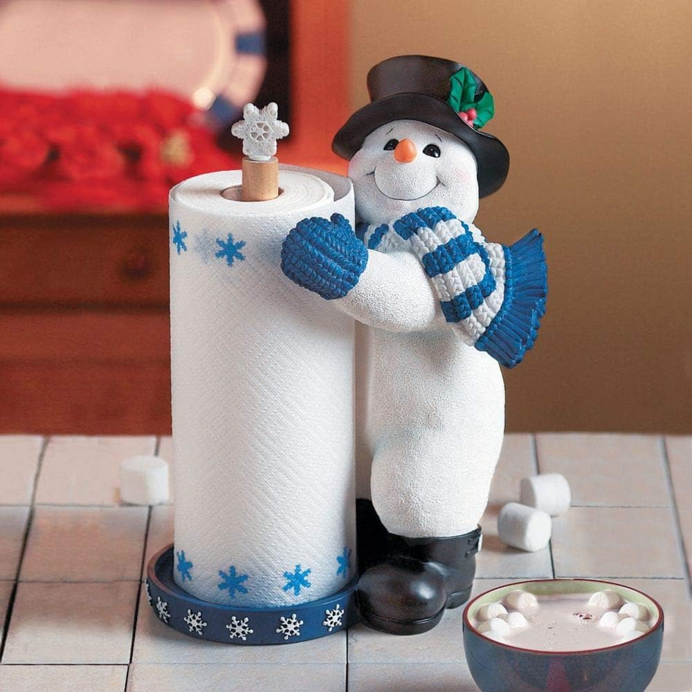 Snowman Winter Christmas Standing Paper Towel Holder Amazon.co.uk Kitchen & Home