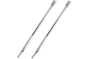 Iweshal Winch Bar, 2 Pack Combination Winch Bars with Square Head for Flatbed Trailer Winches and Trucks, Painted Combination Carbon-Steel Construction and No-Slip Handle Winch Bar (Silver)