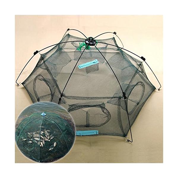 New-Folded-80x80cm-Folding-Crab-fish-Minnow-Fishing-Trap-Cast-Net