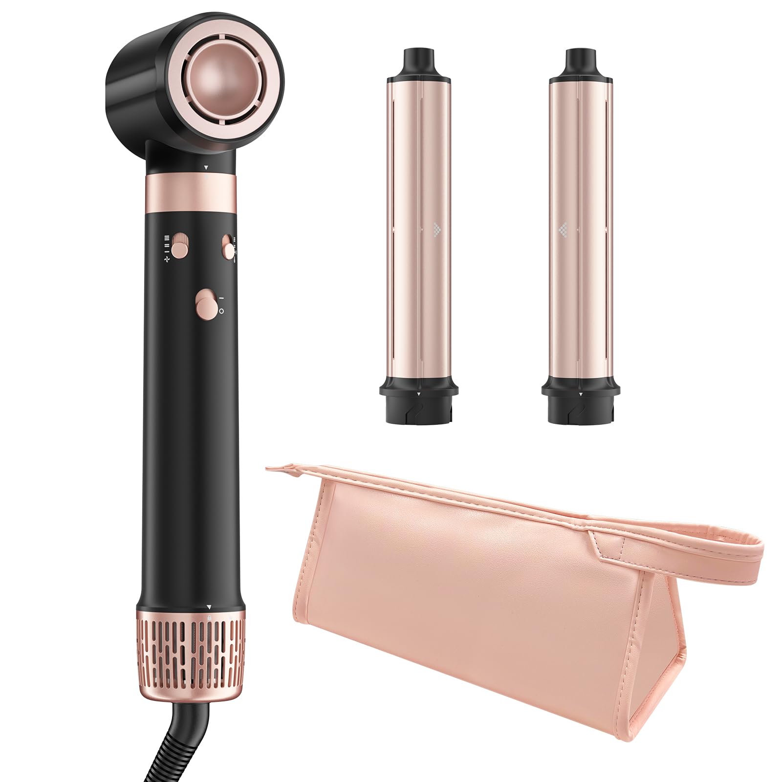 Photo 1 of Dual Voltage 3 in 1 Hot Hair Styler – High-Speed Hair Dryer with Air Wrap for Women with Extra Long Barrel Air Styler, European Hair Tools Styling, Fast Drying and Quick Styling, Travel Case