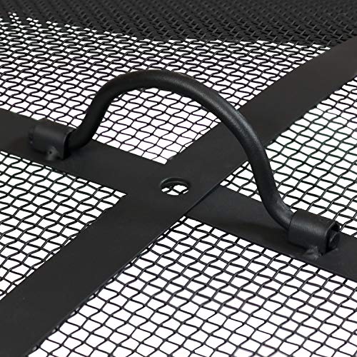 Sunnydaze Outdoor Fire Pit Spark Screen Cover Guard Accessory Round