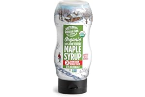 Butternut Mountain Farm 100% Pure Organic Maple Syrup From Vermont, Grade A (Prev. Grade B), Dark Color, Robust Taste, All Natural, Easy Squeeze, 12 Fl Oz