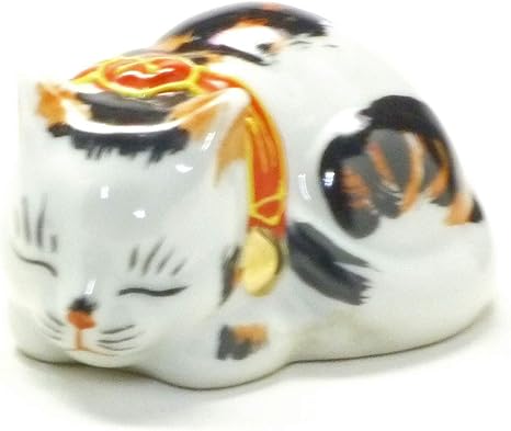 Amazon 百華園 九谷焼 眠り猫 三毛 2号 置物 オブジェ オンライン通販