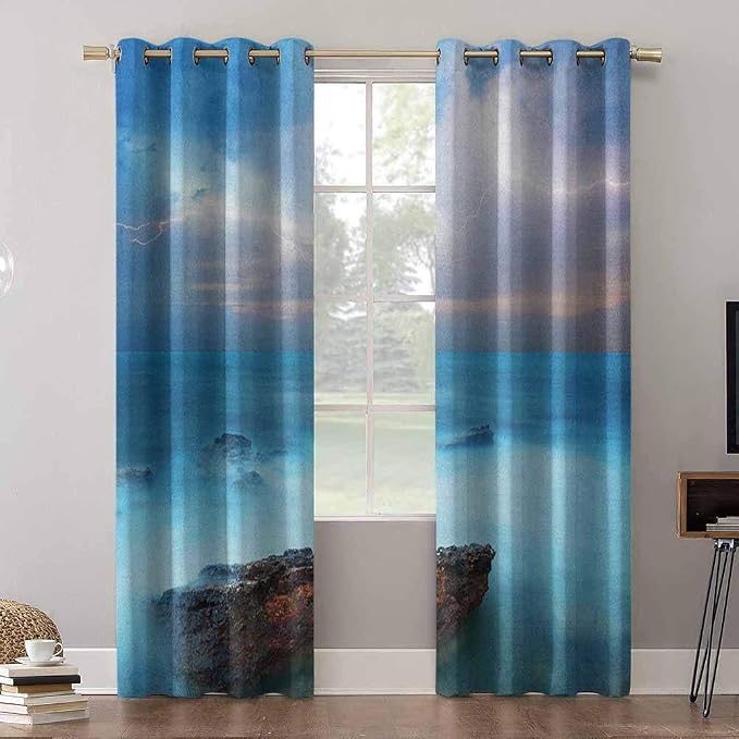 Amazon.com: Blackout Curtains 84 Inches Long Thermal Insulated Grommet