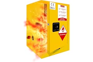 POWKOL 26" H × 21" D × 21" W Flammable Storage Cabinets, Galvanized Steel Flammable Safety Cabinet with Adjustable Shelf, Flammable Liquid Storage Cabinet for Industrial and Home Use
