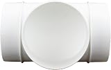 Fantronix 100mm Round Ducting Tee Connector White Plastic Ventilation Pipe view 3