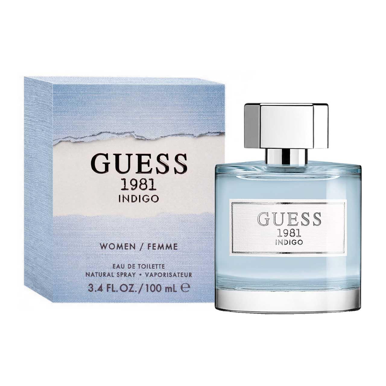 GUESS 1981 Indigo Eau de Toilette Spray for Women, Blue, NS, 3.4 Fl Oz