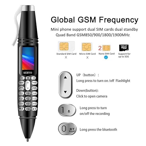 Mini Smartphone, Penna Mini Cellulare, 0,96 Pollici Schermo Piccolo - Foto 2