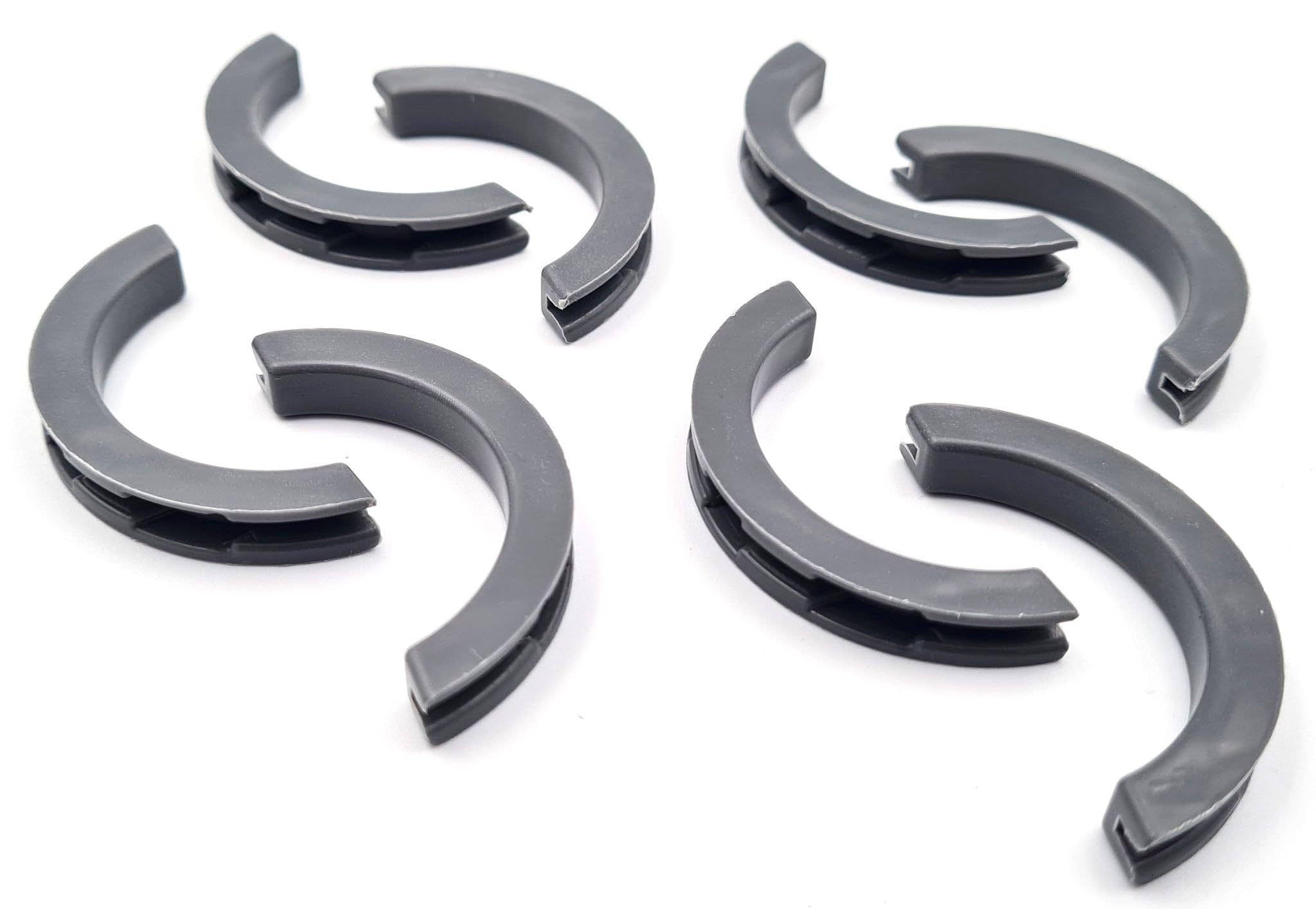 B & Z Heatproof Plastic Caps Inserts Heat Guard Heat Protector Anti-Vibration Fitting for Designer Vertical or Horizontal Radiator Brackets (8 Pcs) (Anthracite)