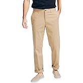 Nautica Men's Classic Fit Flat Front Stretch Solid Chino Deck Pant