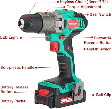 HYCHIKA BETTER TOOLS FOR BETTER LIFE DD-18BC Power Drills product image 2