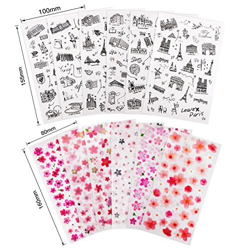 Knaid Planner Stickers Value Pack (Assorted 1200 PCS, 36 Sheets) - Decorative Sticker Collection for Scrapbooking, Calendars, Arts, Kids DIY Crafts, Album, Diary, Bullet Journals by