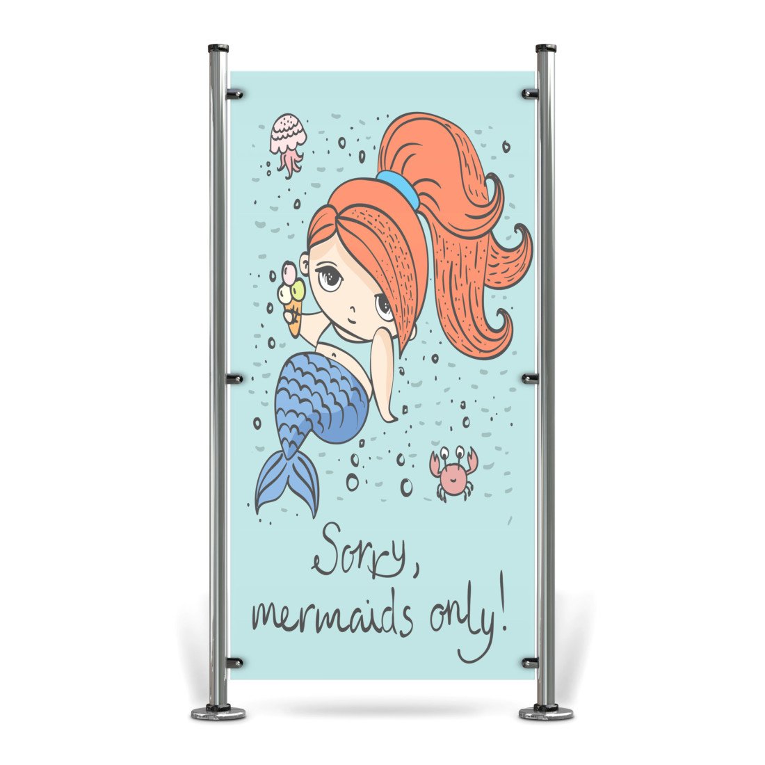 nish! Mermaid Acrylic Deco Panel for Use As Shower Panel 00101 (Acrylic Gloss Finish, 3ft x