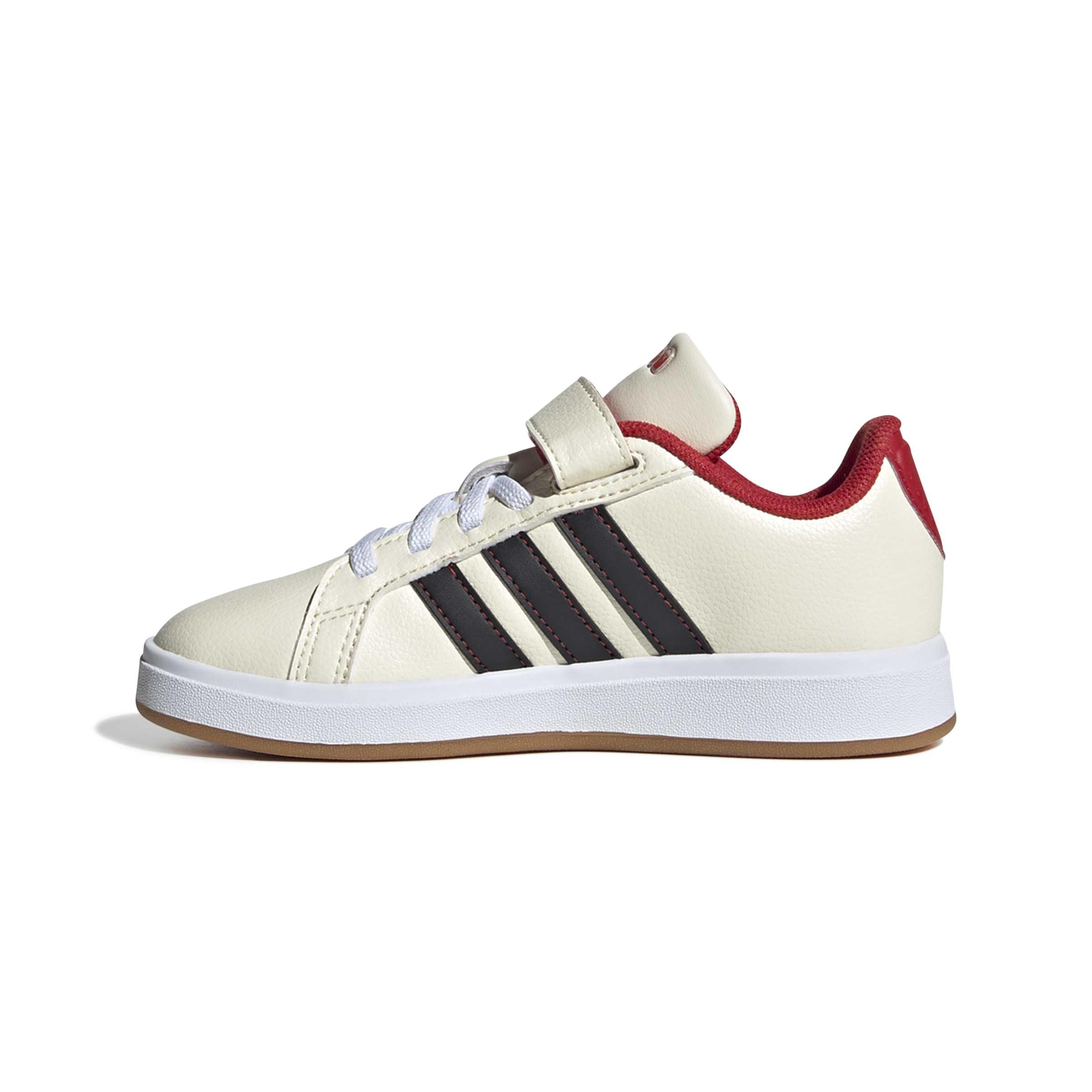 Adidas Unisex-Kids Disney Home Alone Grand Court Childre, Cream White/Black/Collegiate Red, 12