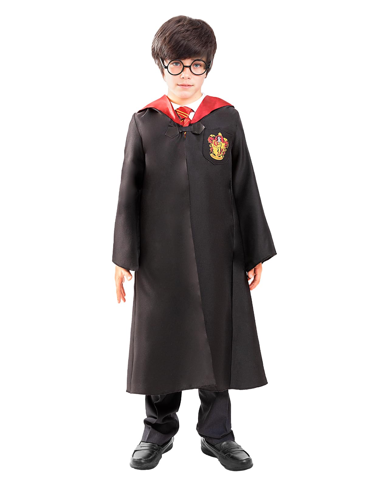 Funidelia Official Harry Potter Costume - Gryffindor for kids, Includes: Hooded cape with embroidered patch, Size 7-9 years - Outfit for kids for Parties, Carnival and Halloween