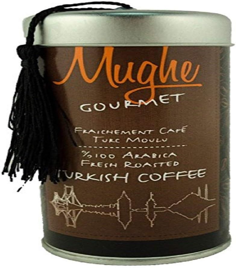 150gr Luxury Ground Turkish Coffee 100%Arabica, Roasted in Woodfire in a Fancy tin Gift Box