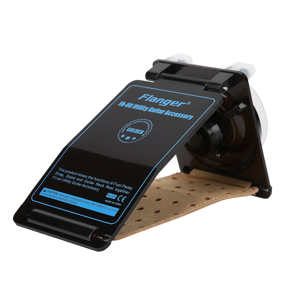 VGEBY Classical Guitar Support, Portable PU Leather Neck Rest Instrument Accessory for Classical Electric Bass Guitars Players