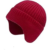 JHDESSLY Men Women Winter Beanie Hat Knit Earflap Stocking Caps Warm Fleece Lined for Outdoor