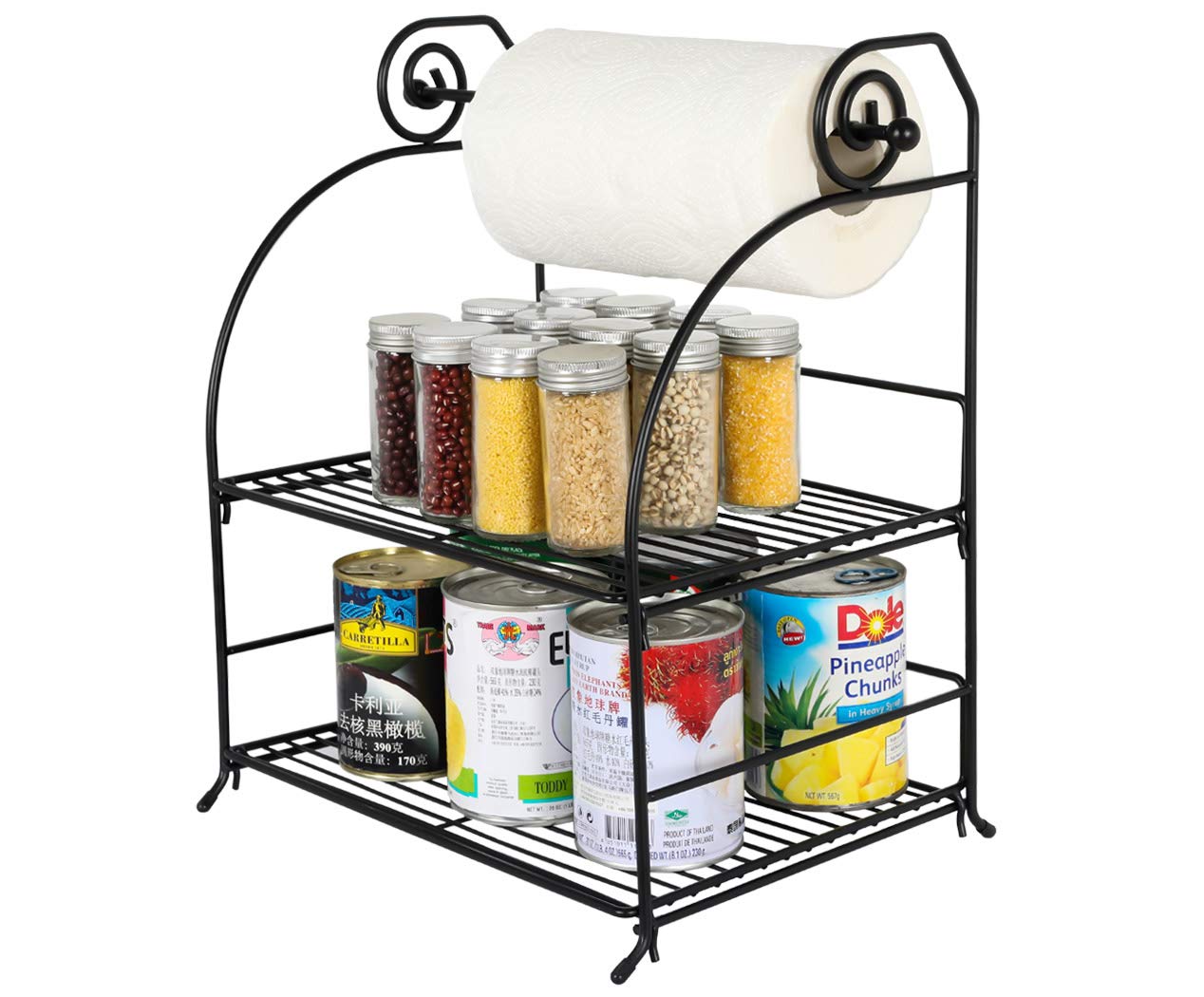 TQVAI 2 Tier Spice Rack Organizer Kitchen Bathroom