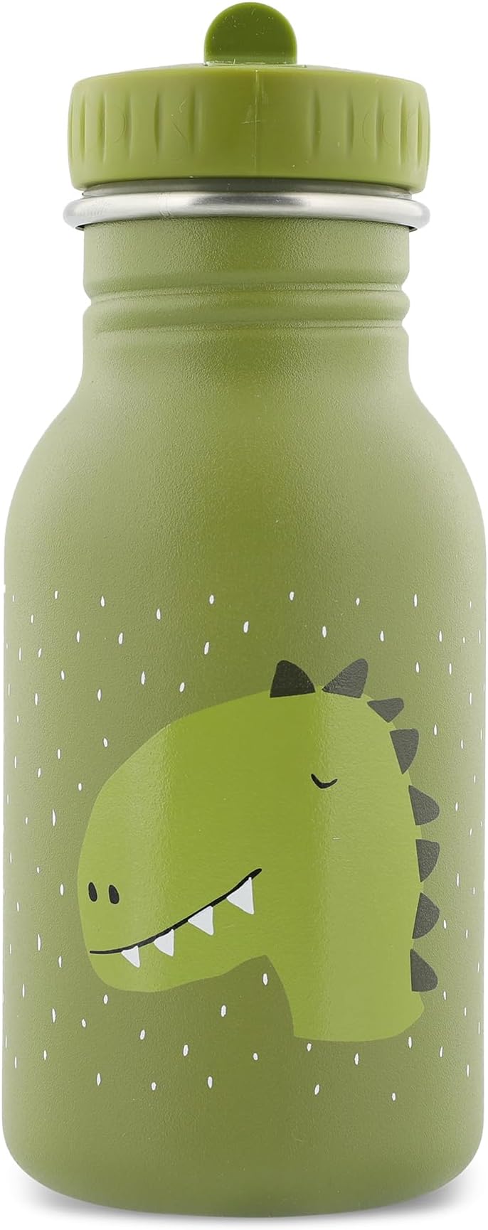 Trixie Drinking Bottle Mr. Dino 350ml Stainless Steel Green Leakproof