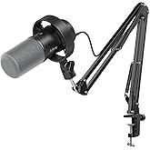 FIFINE Dynamic Microphone with Boom Arm Bundle, XLR/USB Podcast Recording Microphone Kit, Vocal Microphone for Streaming Voic