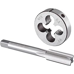 Burkit M12 X 0.5 Tap and Die Set, M12 x 0.5 Machine