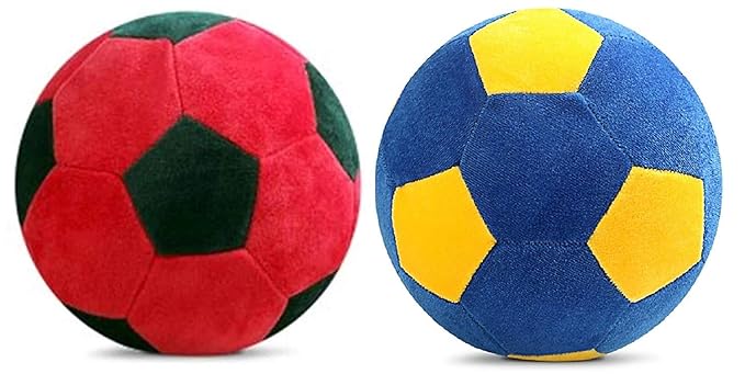 Jassi Toy Touch Soft Toy Football for Kids Combo Multi Color (Set of 2)