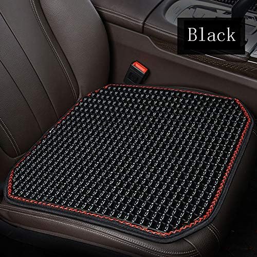 Long Car seat Cushion Breathable Wooden Bead pad,Black,Onepiece