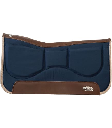 Coussinet De Selle Western – Laine Bleu Marine/feutre – 36x34 Cm – Neuf