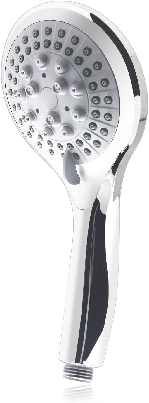 HOAEY Shower Head Chrome Handheld Showerhead with 5 SPRAY MODES
