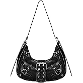 Y2K Purse Shoulder Bag for Women, Top Handle Handbag Small Goth Punk Hobo Clutch Purses Trendy Underarm Bag