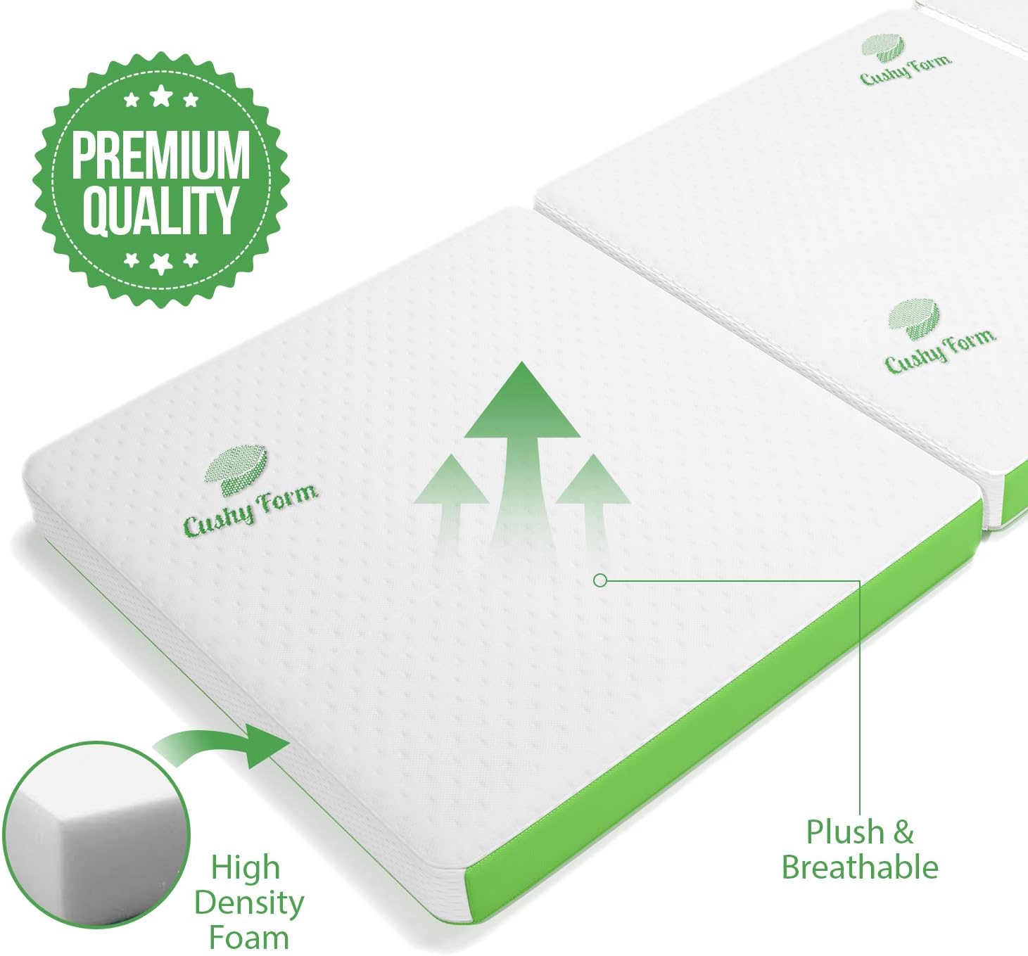 tri fold cot mattress