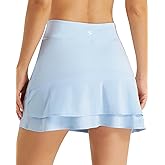 Stelle Women Tennis Skirt Athletic Skort High Waisted Golf Inner Shorts with Pockets Running Sports Pickleball