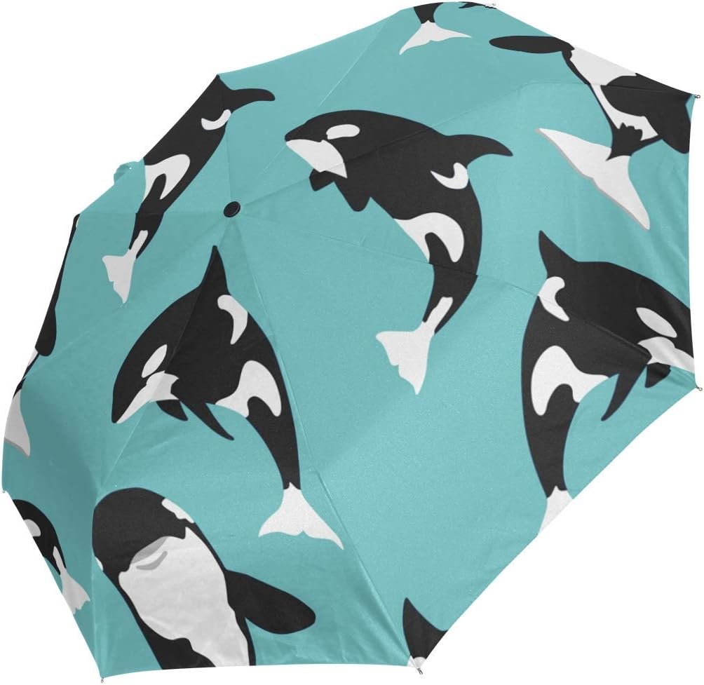 Amazon 青空の韻 折り傘 シャチ柄 鯱柄 しゃち柄 魚柄 動物柄 アニマル柄 和雑貨 ブルー プレゼント 青空の韻 シューズ バッグ