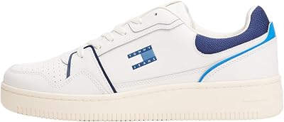 Uomo Sneakers con Suola Preformata Retro Basket Profilo Basso, Blu (Navy), 42