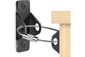 BLADOPIA Furniture Anchors for Baby Proofing,(6 Packs) Anti-tip Wall Anchor Kit Metal, Earthquake Tip Resistant Furniture Brackets, Furniture Secure Straps for Dresser Cabinet Bookshelf