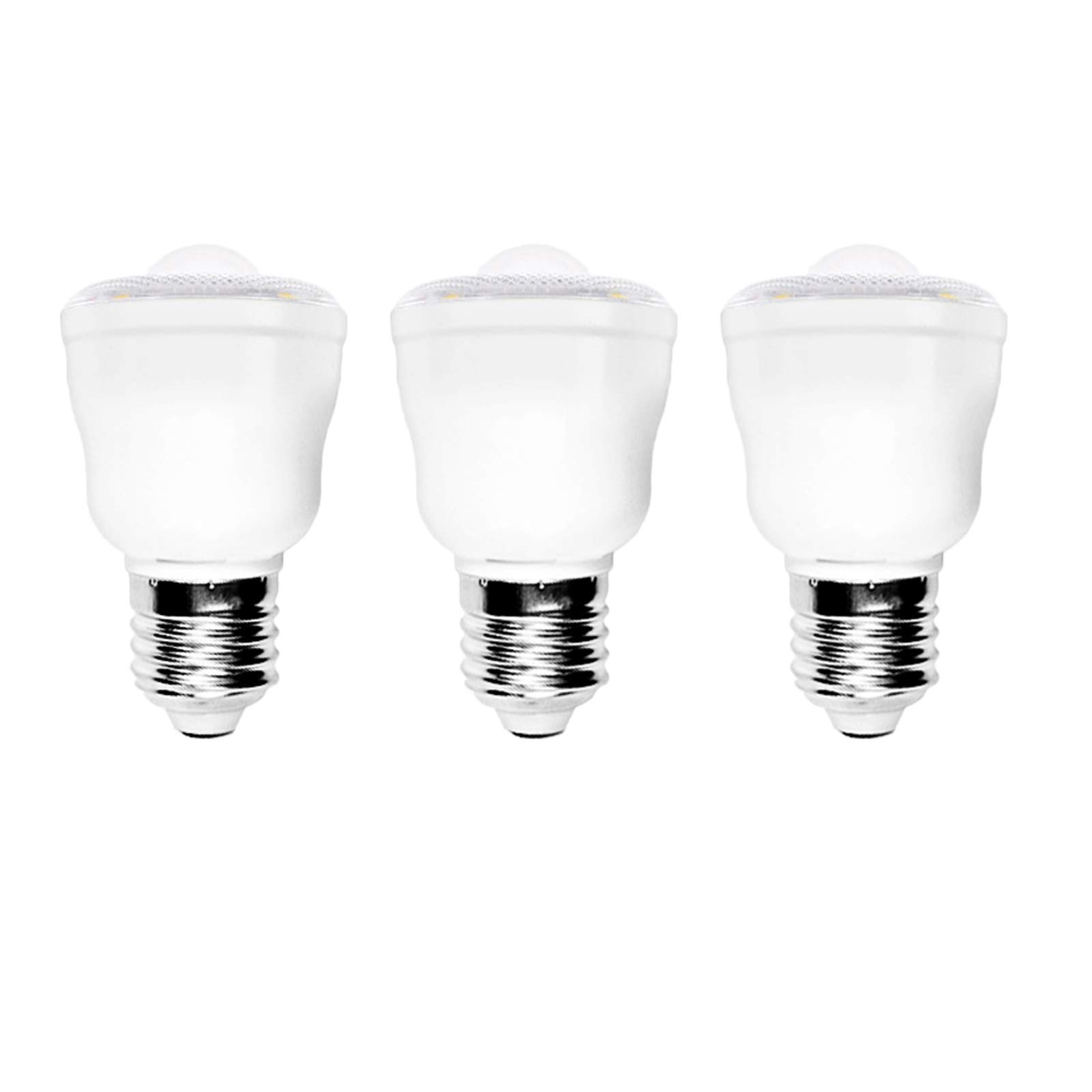 ZFQ 3 Pack Smart PIR Motion Sensor Light Bulbs with E27 Base, 2W Equivalent 30W Incandescent, Warm White 3000K, Auto On/Off Night Lamp for Stairs, Garage, Hallway, Yard, AC 220-240V