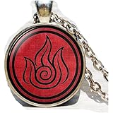 Avatar the Last Airbender Fire Nation Pendant Necklace Jewelry Glass Dome necklace Pendants silver Necklace for men ,women gi