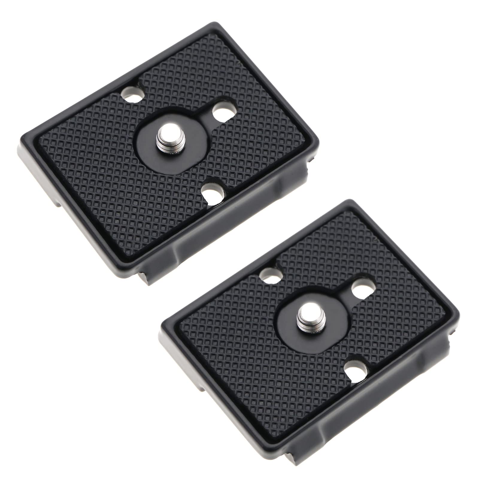 Be In Your Mind 2Pcs Quick Release Plate with 1/4'' Srew Compatible with Manfrotto 200PL 128RC 141RC 222 352RC 460MG Aluminium Alloy Quick Release Tripod Mount Black