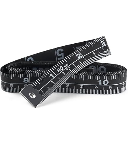 2-Pack Retractable Tape Measure – 60 Inch / 1.5M Flexible Sewing & Body Measuring Tape (Black & White) - View #3