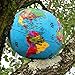 Attatoy Earth Plush Stuffed Toy, 13-Inch Educational World Globe with Geo-Political Markings