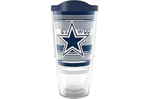 Tervis NFL Dallas Cowboys - Hype Stripes Made in USA Double Walled Insulated Tumbler Travel Cup Keeps Drinks Cold & Hot, 24oz, Classic
