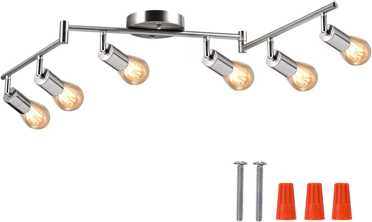 6Light Adjustable LED Dimmable Track Lighting Kit by AIBOO, Flexible
