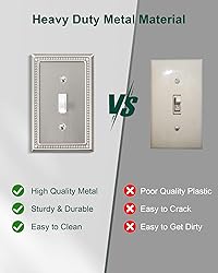 TREEWELL 4-Pack Single Toggle Light Switch Cover
