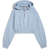 PUMA Womens Bmw M Motorsport Essentials Half Zip Hoodie Casual Outerwear Casual - Blue