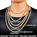U7 Flat Link Chain 5mm Stainless Steel Italy Figaro Chain Necklace for Men -26 Inch