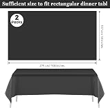 PLULON 2Pcs Black Table Cover 137 x 274 cm PEVA Waterproof Rectangle view 2