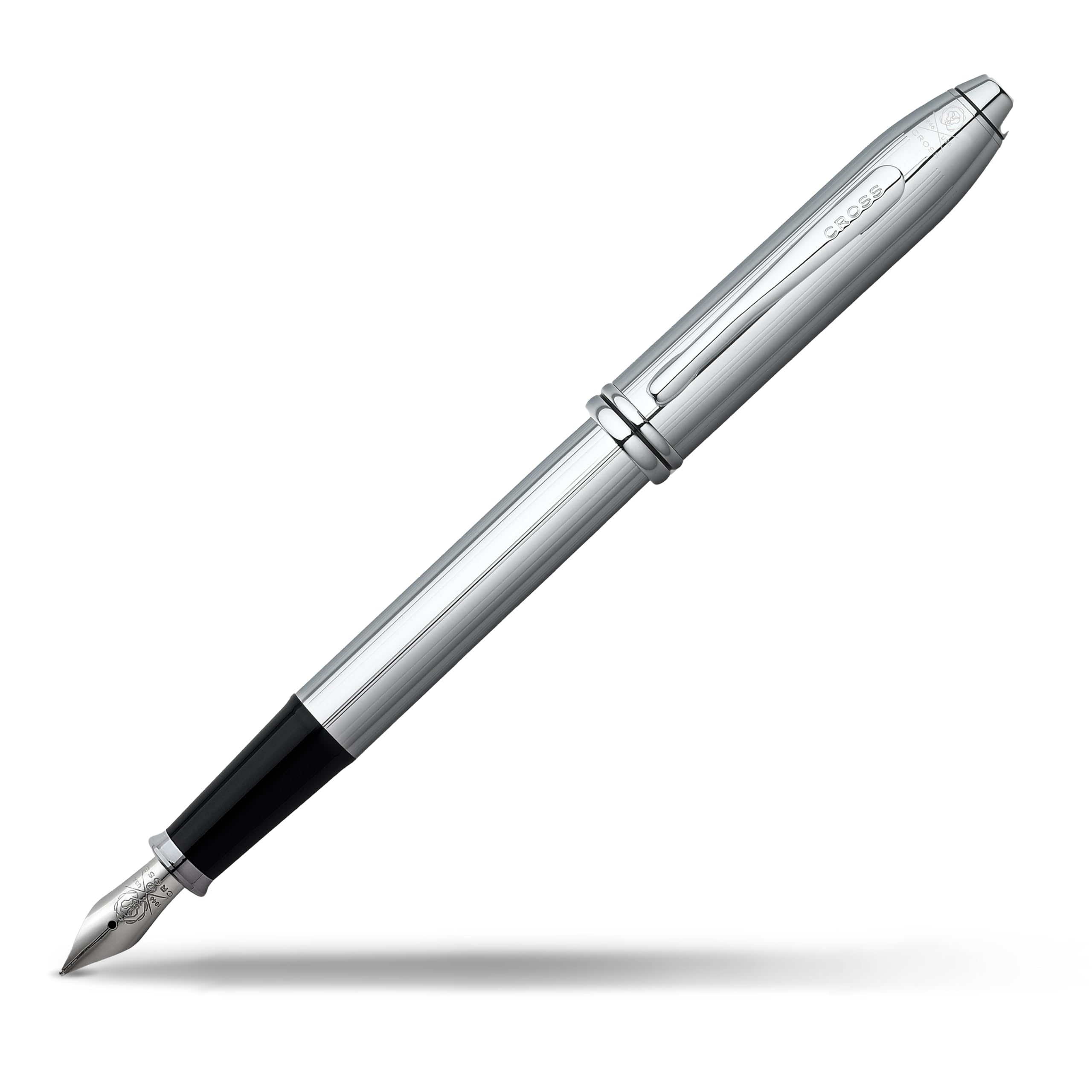CROSS Townsend Lustrous Chrome Fountain Pen with Fine Nib incl. Luxury Gift Box / Refillable Cartridge Pen — image 1