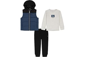 Calvin Klein baby-boys 3 Pc Puff Vest Set
