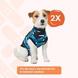 Suitical Recovery Suit Dog XX-Small Blue Camouflage view 8